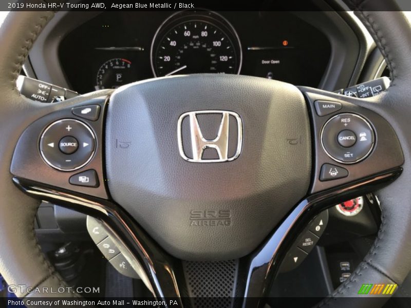 Aegean Blue Metallic / Black 2019 Honda HR-V Touring AWD