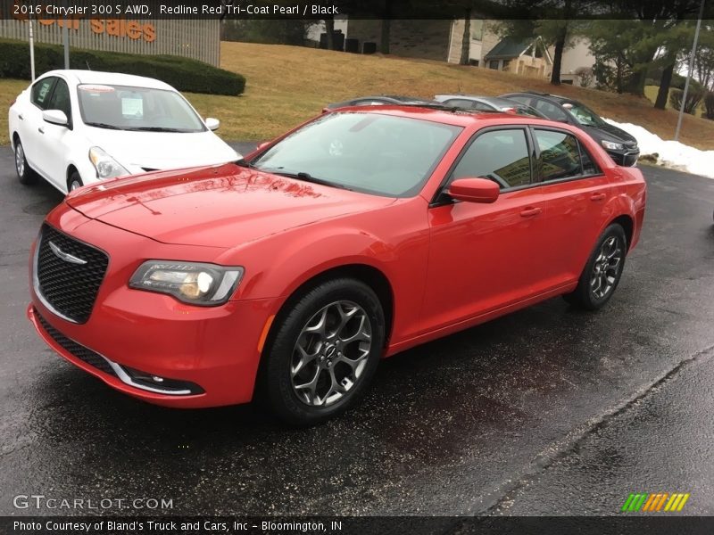 Redline Red Tri-Coat Pearl / Black 2016 Chrysler 300 S AWD
