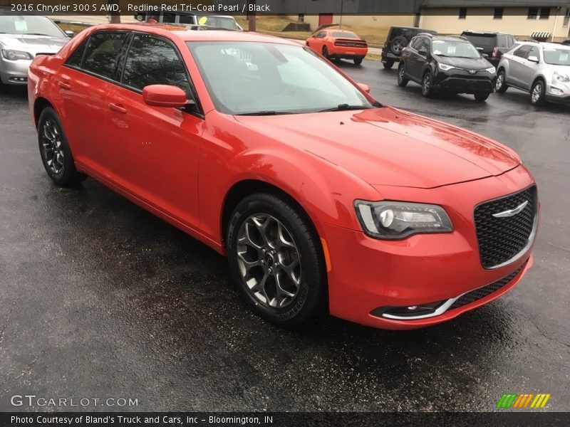 Redline Red Tri-Coat Pearl / Black 2016 Chrysler 300 S AWD