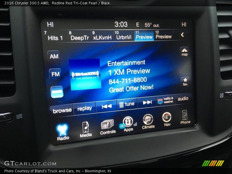 Redline Red Tri-Coat Pearl / Black 2016 Chrysler 300 S AWD