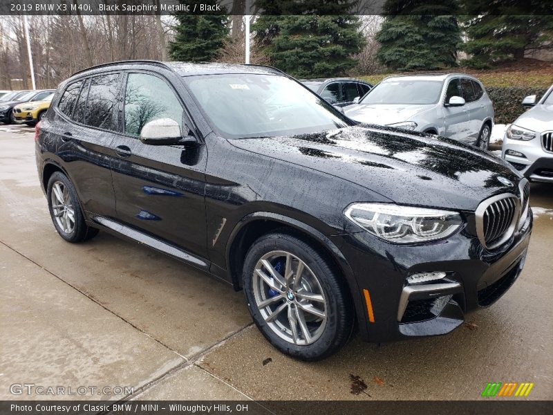Black Sapphire Metallic / Black 2019 BMW X3 M40i