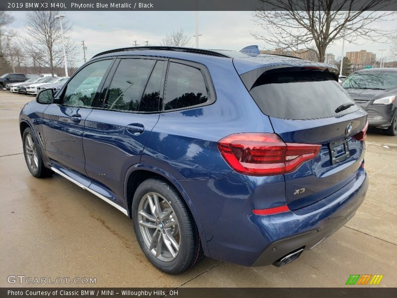 Phytonic Blue Metallic / Black 2019 BMW X3 M40i