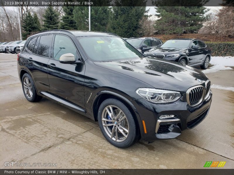 Black Sapphire Metallic / Black 2019 BMW X3 M40i