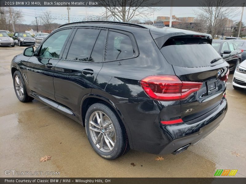 Black Sapphire Metallic / Black 2019 BMW X3 M40i