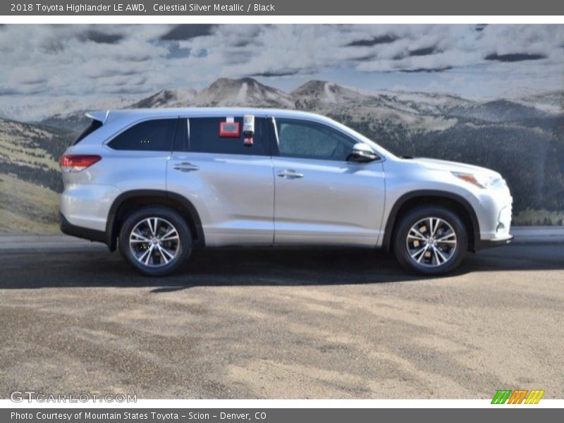 Celestial Silver Metallic / Black 2018 Toyota Highlander LE AWD