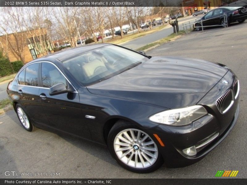 Dark Graphite Metallic II / Oyster/Black 2012 BMW 5 Series 535i Sedan