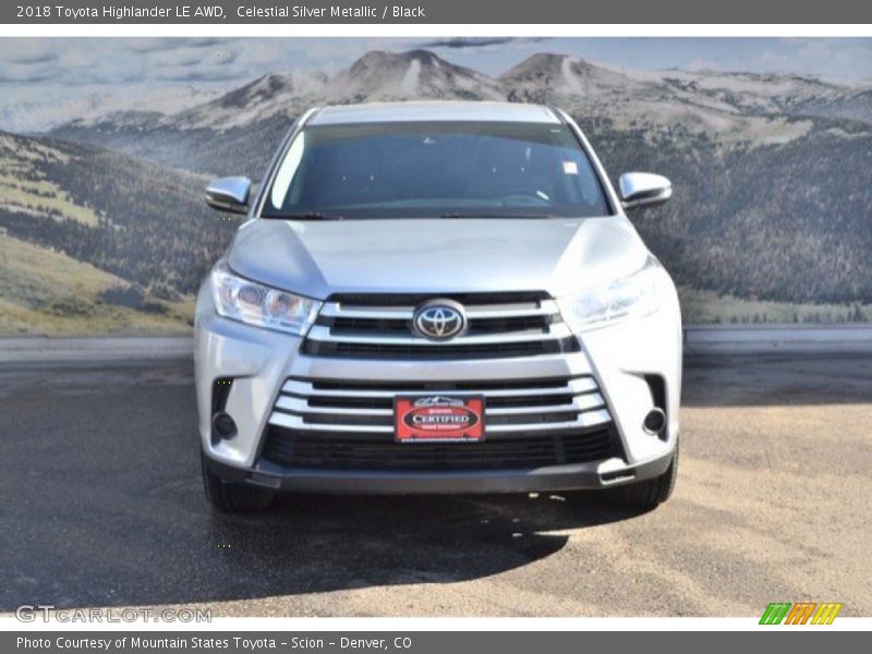 Celestial Silver Metallic / Black 2018 Toyota Highlander LE AWD