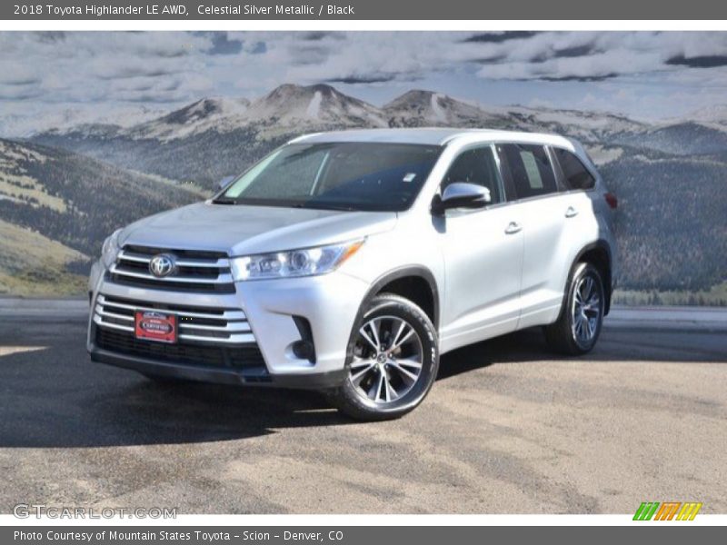 Celestial Silver Metallic / Black 2018 Toyota Highlander LE AWD