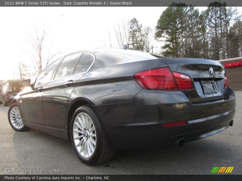 Dark Graphite Metallic II / Oyster/Black 2012 BMW 5 Series 535i Sedan