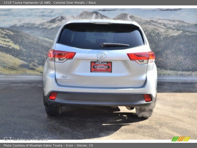 Celestial Silver Metallic / Black 2018 Toyota Highlander LE AWD