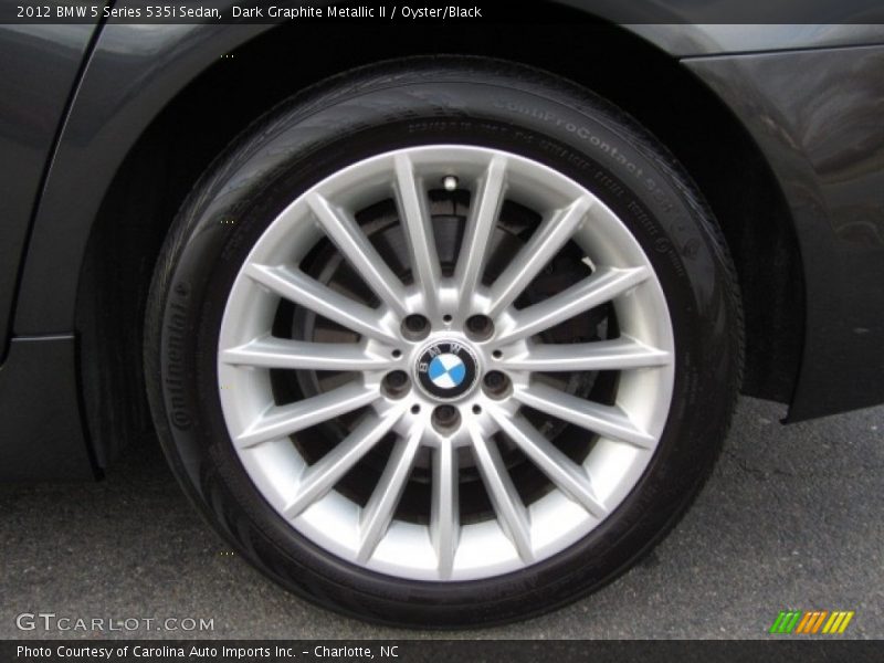 Dark Graphite Metallic II / Oyster/Black 2012 BMW 5 Series 535i Sedan