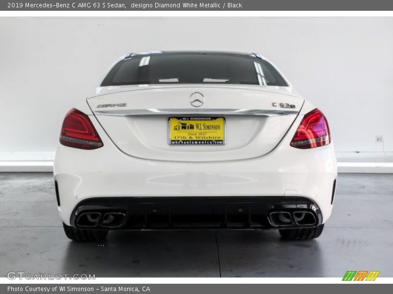 designo Diamond White Metallic / Black 2019 Mercedes-Benz C AMG 63 S Sedan