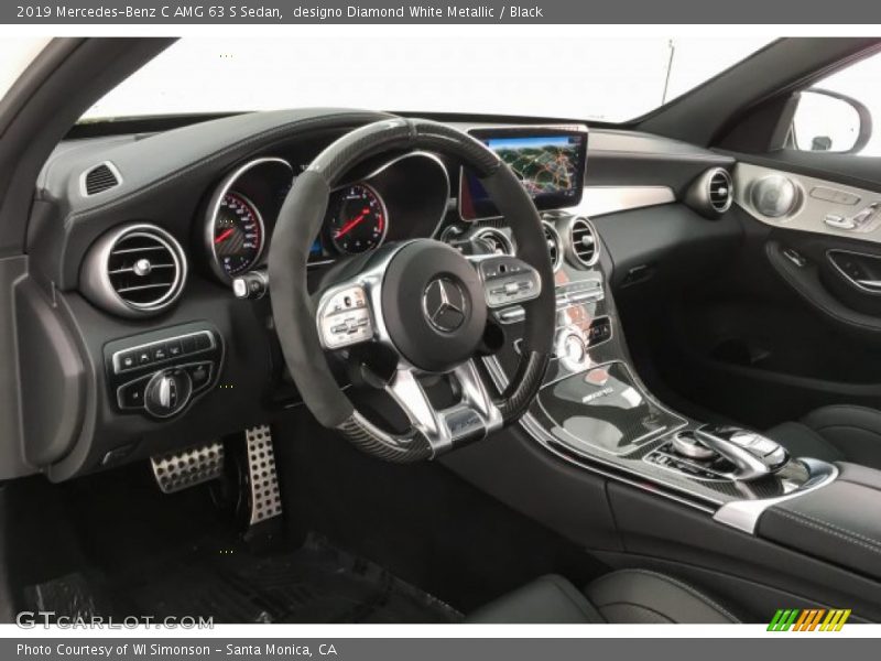 designo Diamond White Metallic / Black 2019 Mercedes-Benz C AMG 63 S Sedan
