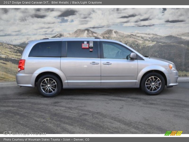Billet Metallic / Black/Light Graystone 2017 Dodge Grand Caravan SXT
