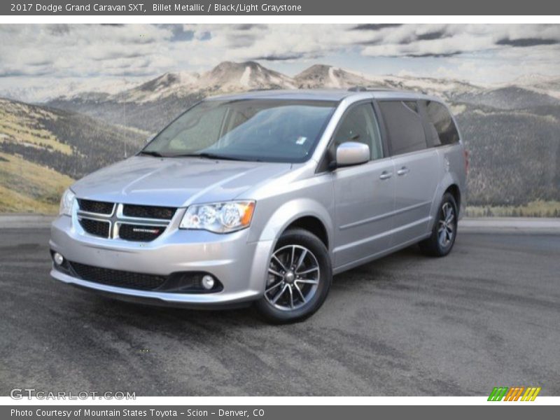 Billet Metallic / Black/Light Graystone 2017 Dodge Grand Caravan SXT