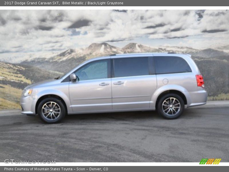 Billet Metallic / Black/Light Graystone 2017 Dodge Grand Caravan SXT
