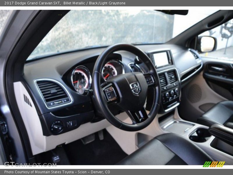 Billet Metallic / Black/Light Graystone 2017 Dodge Grand Caravan SXT