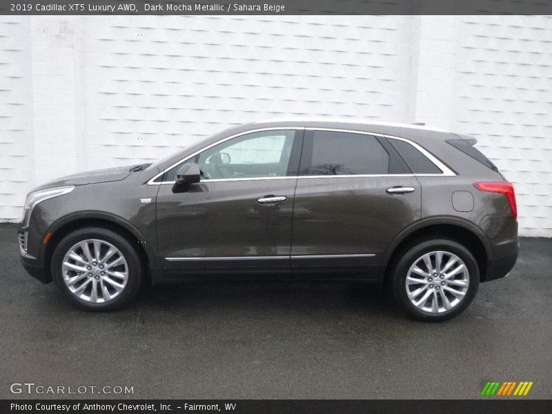 Dark Mocha Metallic / Sahara Beige 2019 Cadillac XT5 Luxury AWD