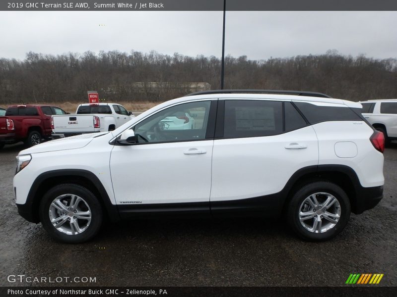 Summit White / Jet Black 2019 GMC Terrain SLE AWD