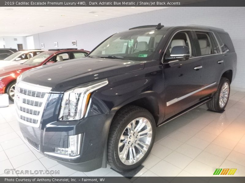 Dark Adriatic Blue Metallic / Shale/Jet Black Accents 2019 Cadillac Escalade Premium Luxury 4WD