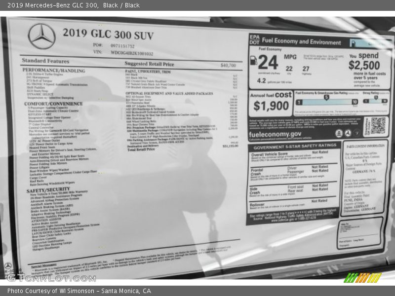 Black / Black 2019 Mercedes-Benz GLC 300