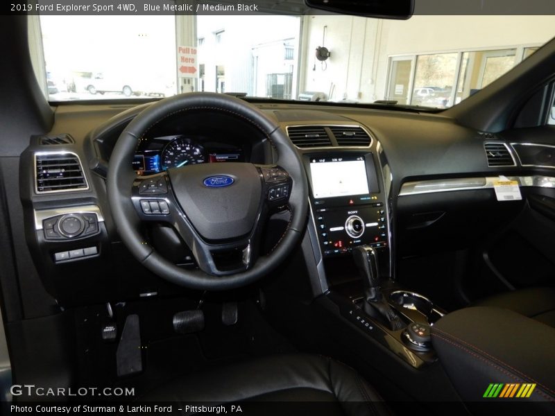 Blue Metallic / Medium Black 2019 Ford Explorer Sport 4WD