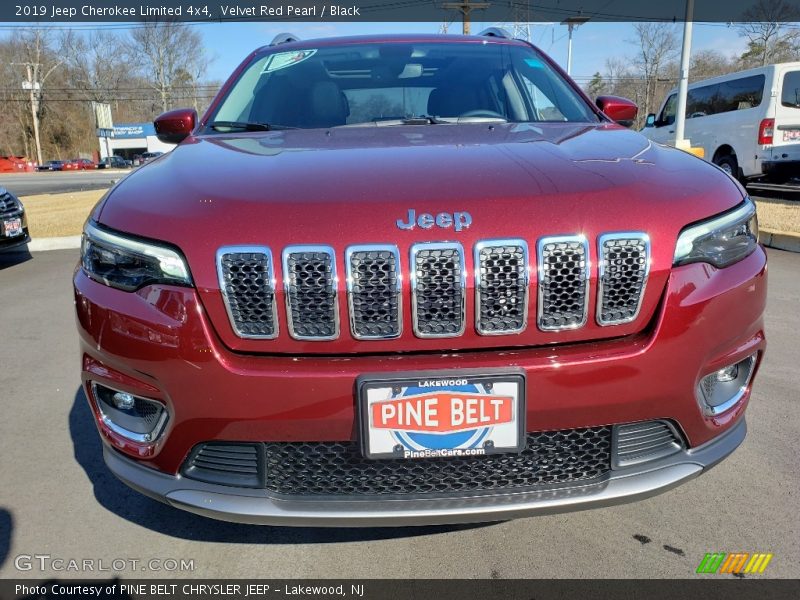 Velvet Red Pearl / Black 2019 Jeep Cherokee Limited 4x4