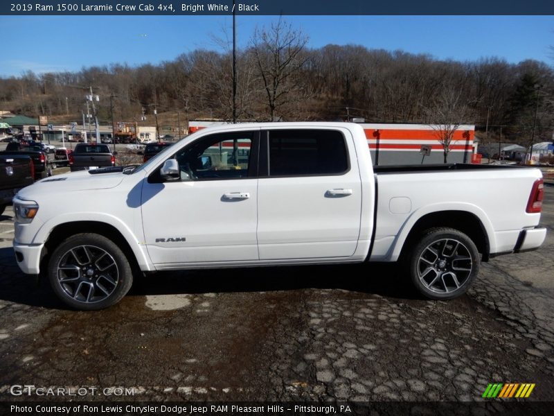 Bright White / Black 2019 Ram 1500 Laramie Crew Cab 4x4