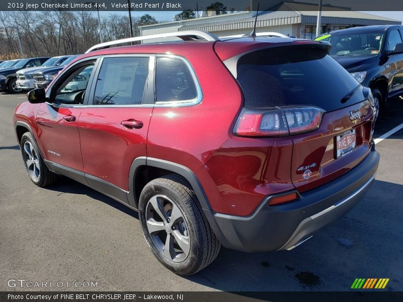 Velvet Red Pearl / Black 2019 Jeep Cherokee Limited 4x4