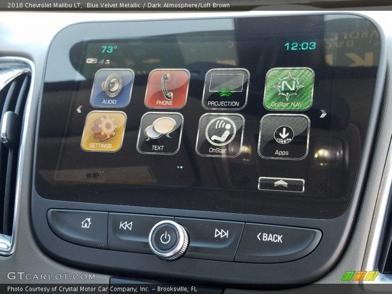 Blue Velvet Metallic / Dark Atmosphere/Loft Brown 2018 Chevrolet Malibu LT