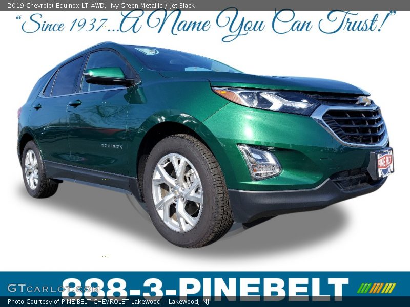Ivy Green Metallic / Jet Black 2019 Chevrolet Equinox LT AWD