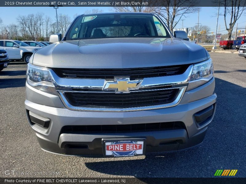 Satin Steel Metallic / Jet Black/Dark Ash 2019 Chevrolet Colorado WT Crew Cab