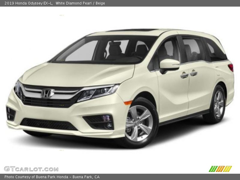 White Diamond Pearl / Beige 2019 Honda Odyssey EX-L