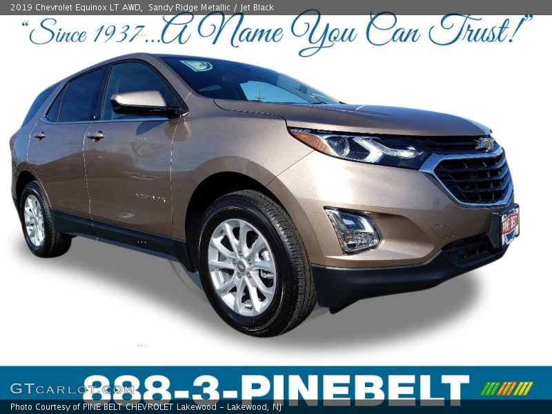 Sandy Ridge Metallic / Jet Black 2019 Chevrolet Equinox LT AWD