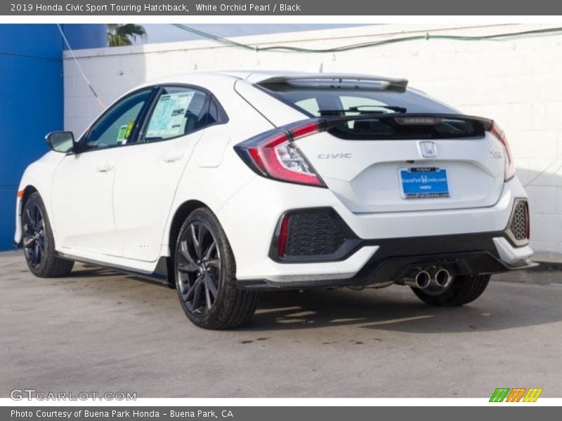 White Orchid Pearl / Black 2019 Honda Civic Sport Touring Hatchback