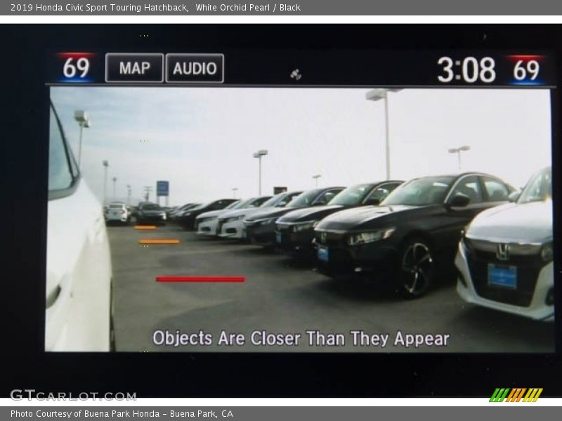 White Orchid Pearl / Black 2019 Honda Civic Sport Touring Hatchback