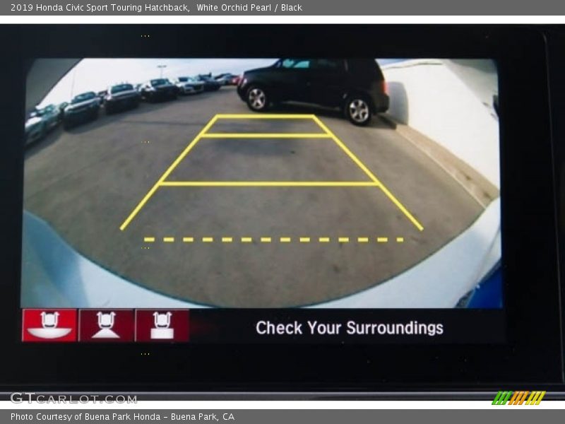 White Orchid Pearl / Black 2019 Honda Civic Sport Touring Hatchback