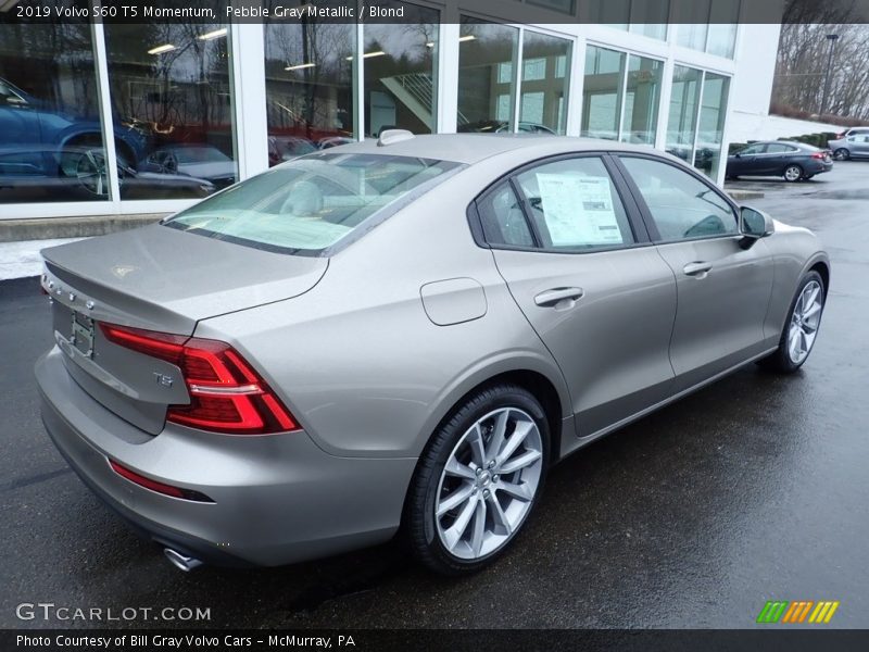 Pebble Gray Metallic / Blond 2019 Volvo S60 T5 Momentum