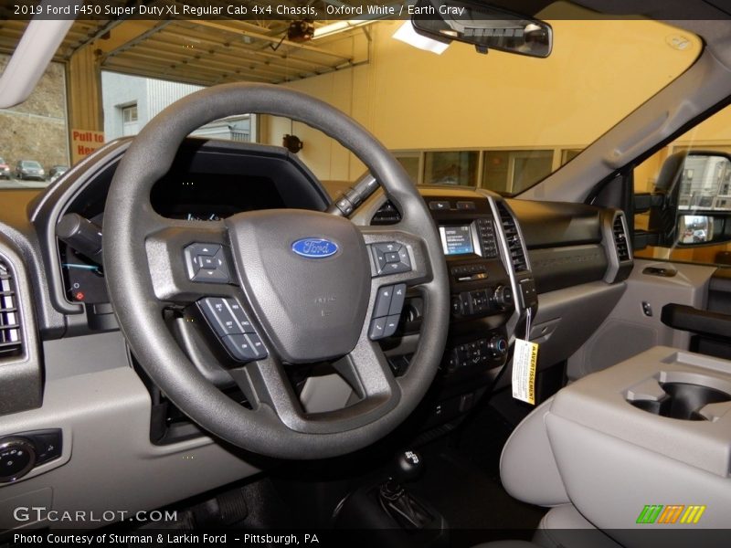 Oxford White / Earth Gray 2019 Ford F450 Super Duty XL Regular Cab 4x4 Chassis