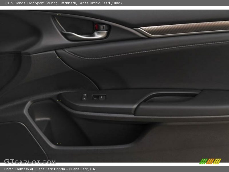 White Orchid Pearl / Black 2019 Honda Civic Sport Touring Hatchback