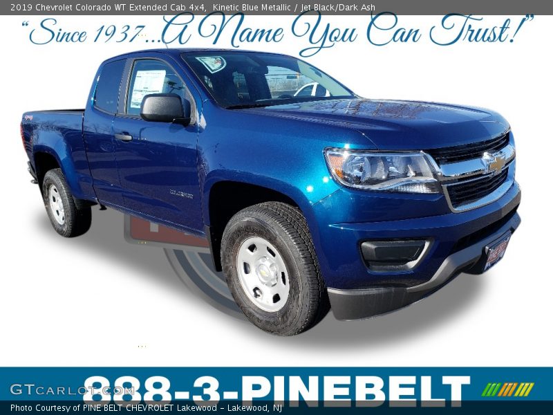 Kinetic Blue Metallic / Jet Black/Dark Ash 2019 Chevrolet Colorado WT Extended Cab 4x4