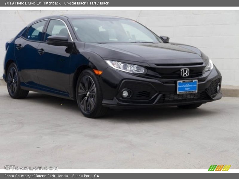 Crystal Black Pearl / Black 2019 Honda Civic EX Hatchback