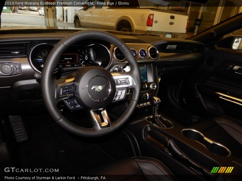 Kona Blue / Ebony 2019 Ford Mustang EcoBoost Premium Convertible