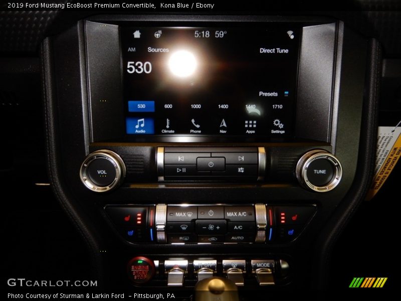 Kona Blue / Ebony 2019 Ford Mustang EcoBoost Premium Convertible