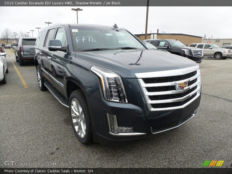 Shadow Metallic / Jet Black 2019 Cadillac Escalade ESV Luxury 4WD