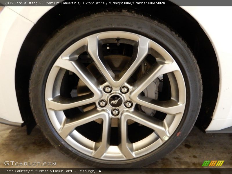 Oxford White / Midnight Blue/Grabber Blue Stitch 2019 Ford Mustang GT Premium Convertible
