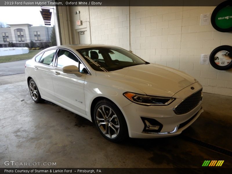Oxford White / Ebony 2019 Ford Fusion Hybrid Titanium