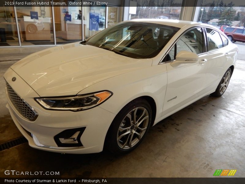 Oxford White / Ebony 2019 Ford Fusion Hybrid Titanium