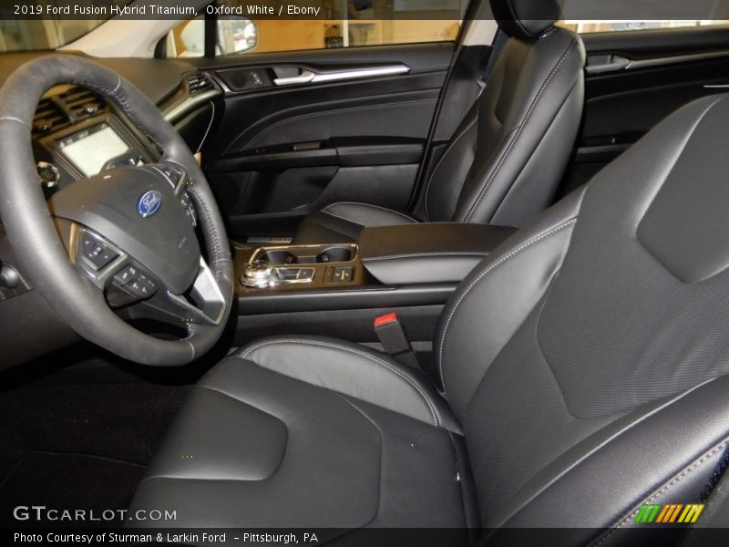 Oxford White / Ebony 2019 Ford Fusion Hybrid Titanium