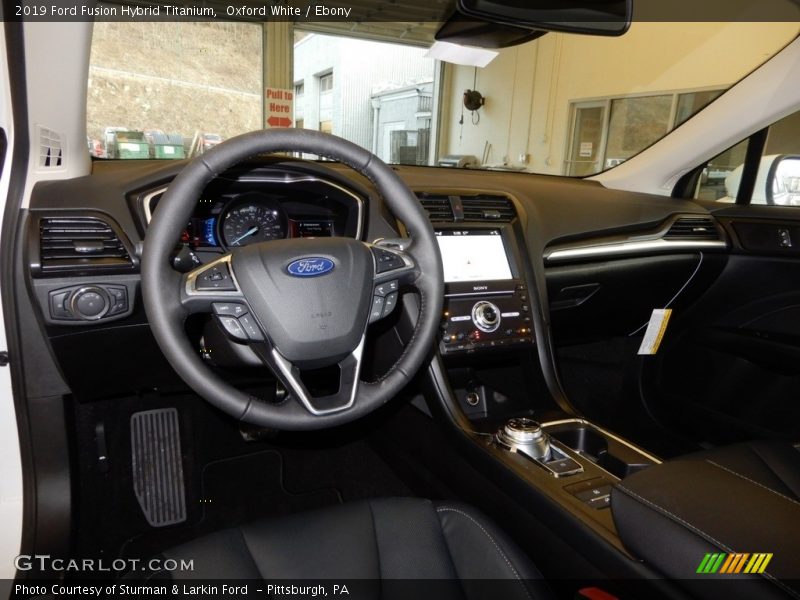 Oxford White / Ebony 2019 Ford Fusion Hybrid Titanium